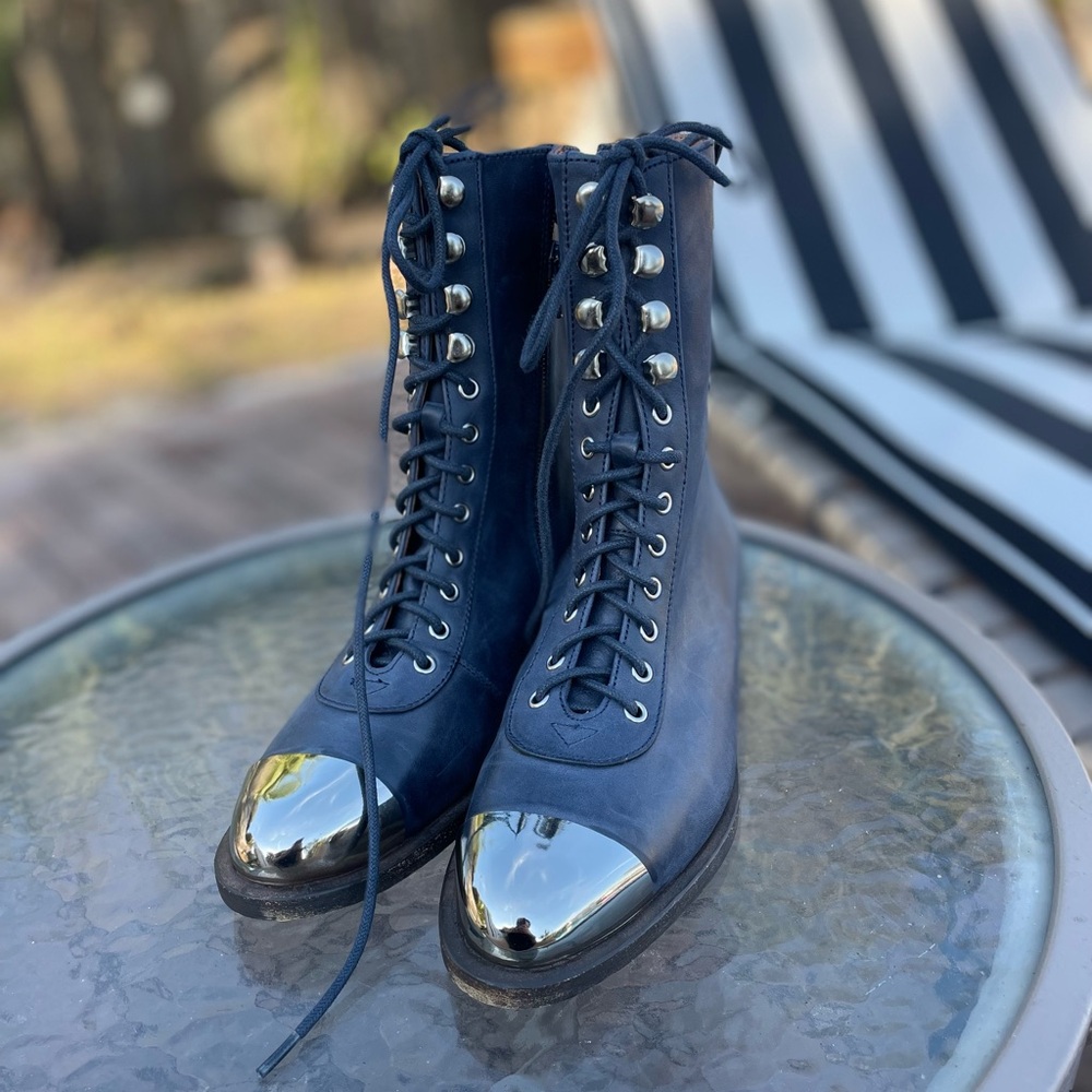 Jeffrey Campbell Zorro Leather Boots Size 6 - Picture 2 of 16